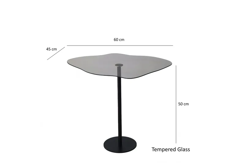 Deluxus Sofabord 60x45x60 cm Oval - Svart - Møbler - Bord - Sofabord & salongbord