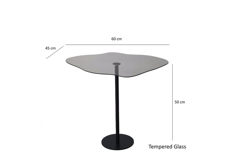 Deluxus Sofabord 60x45x60 cm Oval - Svart - Møbler - Bord - Sofabord & salongbord