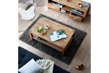 Demottte Sofabord 110 cm med Oppbevaringshylle - Eikefiner - Møbler - Bord - Sofabord & salongbord