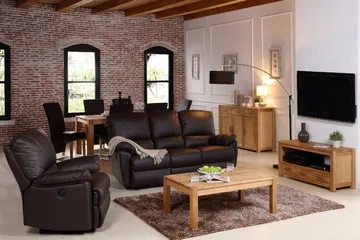 Demottte Sofabord 110 cm med Oppbevaringshylle - Eikefiner - Møbler - Bord - Sofabord & salongbord