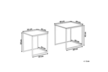 denny Settbord Sett Om 2 stk - Tre/Natur - Møbler - Bord - Sofabord & salongbord