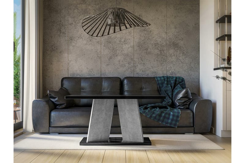 Sofabord Denogal 70 cm - Sort høyglans - Sofabord & salongbord