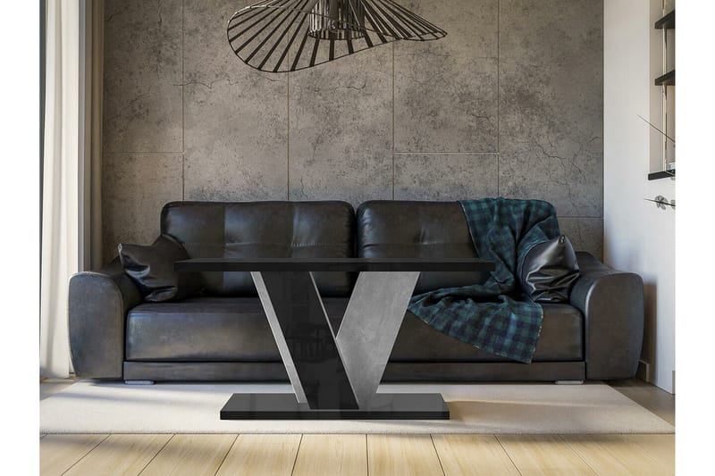 Sofabord Denogal 70 cm - Sort høyglans - Sofabord & salongbord