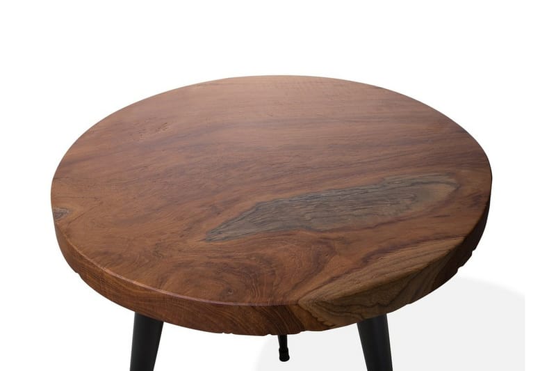 Detah 45 cm Rundt Sofabord i Teak - Brun - Møbler - Bord - Sofabord & salongbord