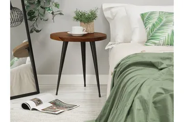Detah 45 cm Rundt Sofabord i Teak - Brun - Møbler - Bord - Sofabord & salongbord