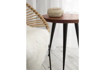 Detah 45 cm Rundt Sofabord i Teak - Brun - Møbler - Bord - Sofabord & salongbord