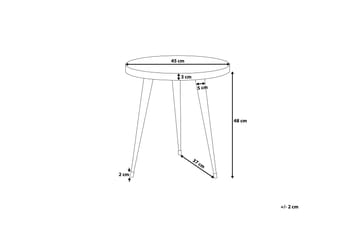 Detah Sofabord 45 cm - Tre / Natur - Møbler - Bord - Sofabord & salongbord