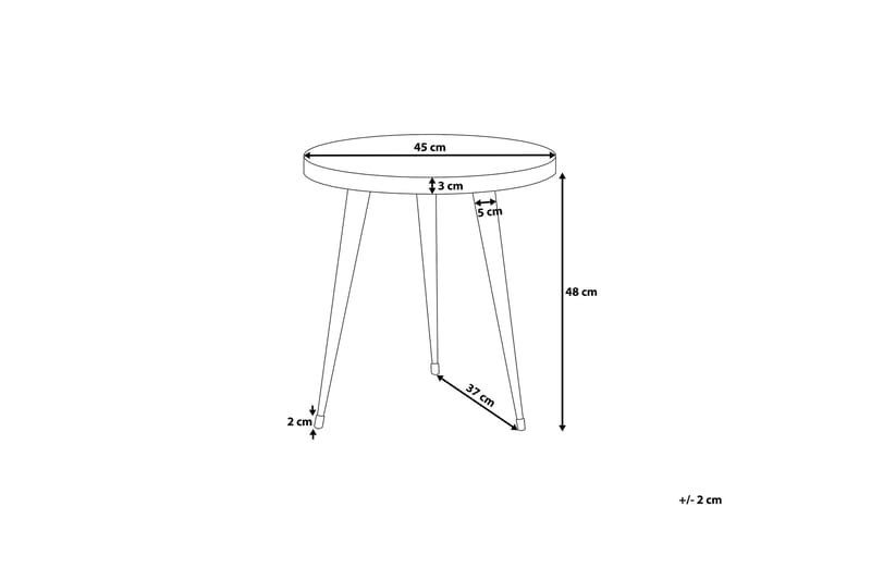 Detah Sofabord 45 cm - Tre / Natur - Møbler - Bord - Sofabord & salongbord