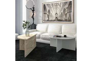 Sofabord Dolcer Grå / Travertin - Grå / Travertin - Møbler - Bord - Sofabord & salongbord