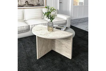 Sofabord Dolcer Grå / Travertin - Grå / Travertin - Møbler - Bord - Sofabord & salongbord