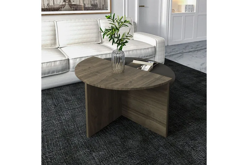Sofabord Dolcer Valnøtt / Antrasitt - Valnøtt / Antrasitt - Møbler - Bord - Sofabord & salongbord