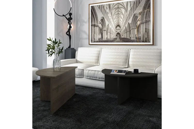 Sofabord Dolcer Valnøtt / Antrasitt - Valnøtt / Antrasitt - Møbler - Bord - Sofabord & salongbord