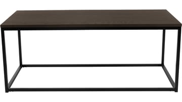 Sofabord Dover 120x60 cm - Mørkebrun eikefiner med svartlakkerte metallben - Møbler - Bord - Sofabord & salongbord