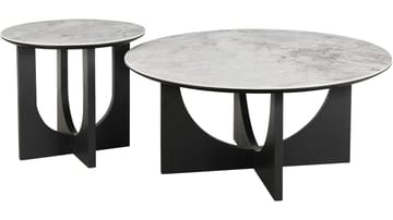 Sofabord Drivor 50 cm - Svartlakkert askefiner - Møbler - Bord - Marmorbord