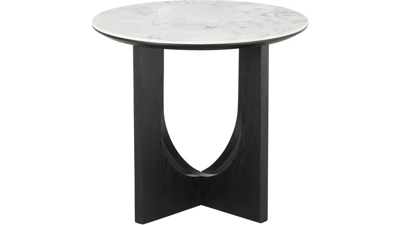 Sofabord Drivor 50 cm - Svartlakkert askefiner - Møbler - Bord - Marmorbord