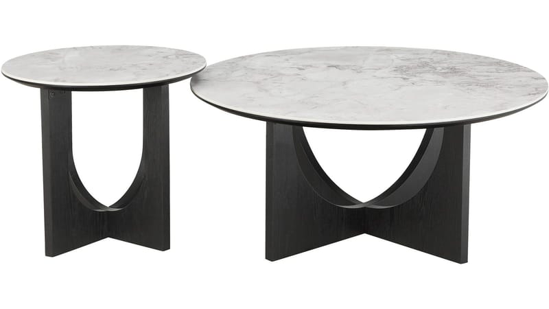 Sofabord Drivor 50 cm - Svartlakkert askefiner - Møbler - Bord - Marmorbord