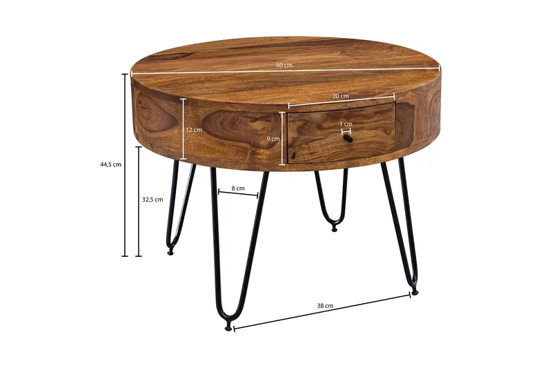 Dulian Sofabord 60 cm - Brun - Møbler - Bord - Sofabord & salongbord