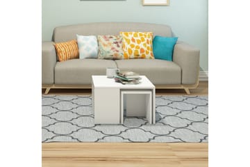 Elegancia Settbord 60 cm 4 Bord - Hvit - Møbler - Bord - Sofabord & salongbord