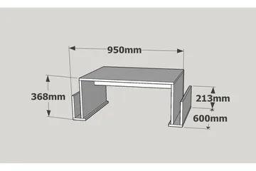 Elegancia Sofabord 95 cm med TidningsOppbevaring - Valnøttsbrun - Møbler - Bord - Sofabord & salongbord