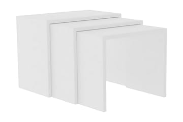 Ellinga Settbord 50x40x50 cm - Hvit - Møbler - Bord - Sofabord & salongbord