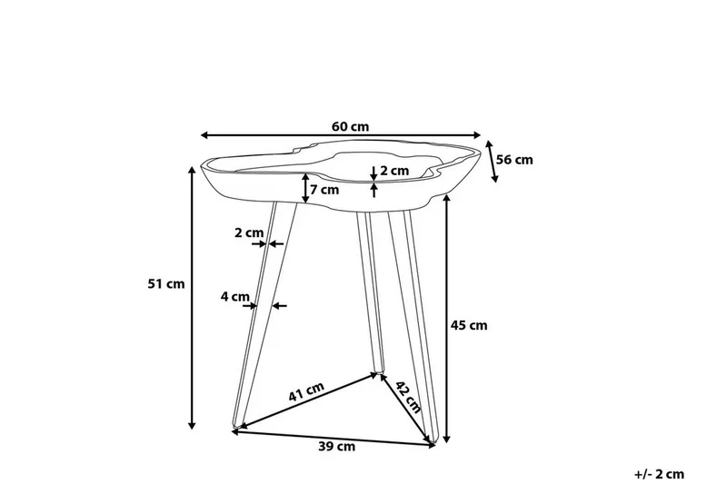 Elsa Sofabord 60 cm - Tre / Natur - Møbler - Bord - Sofabord & salongbord