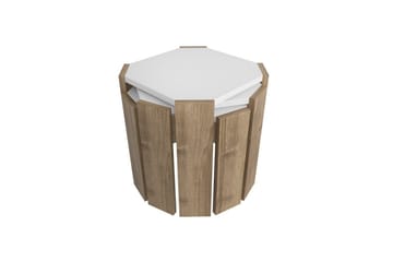 Sofabord Elvaran Hvit / Valnøtt - Brun/Hvit - Møbler - Bord - Sofabord & salongbord