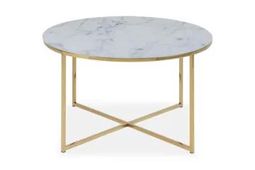 Epiffer Sofabord 80 cm - Hvit marmor - Møbler - Bord - Sofabord & salongbord