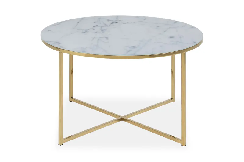 Epiffer Sofabord 80 cm, Hvit marmor