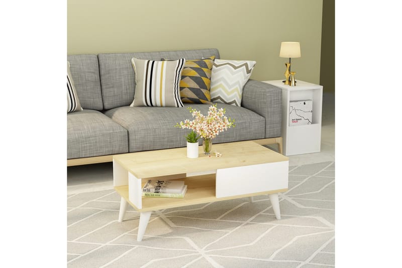 Ergene Sofabord 90x40x90 cm - Blå - Møbler - Bord - Sofabord & salongbord