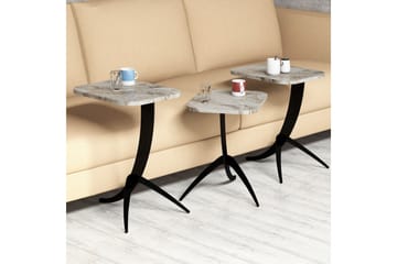 Erykah Settbord 45 cm - Hvit / Svart - Møbler - Bord - Sofabord & salongbord