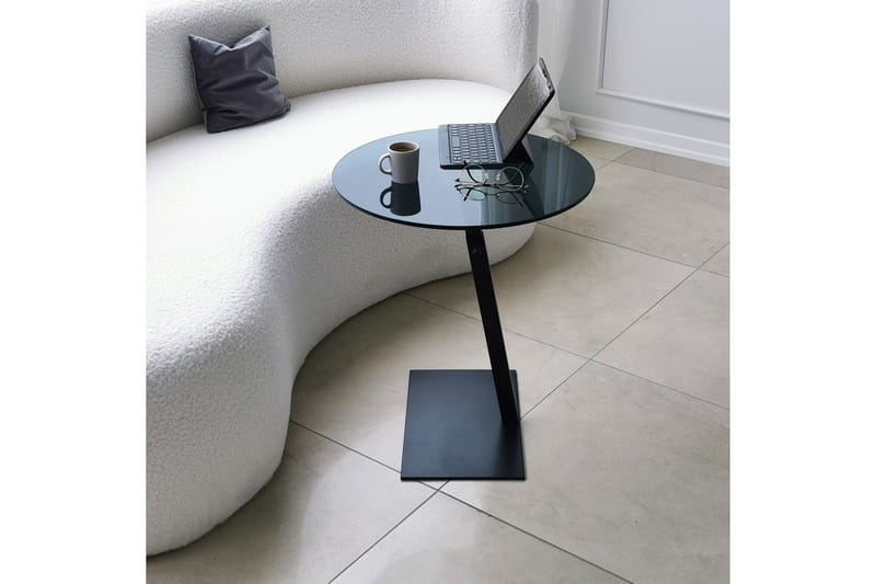 Essexa Sofabord 40x40x40 cm Rundt - Svart - Møbler - Bord - Sofabord & salongbord