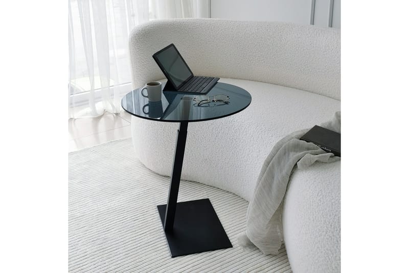 Essexa Sofabord 40x40x40 cm Rundt - Svart - Møbler - Bord - Sofabord & salongbord