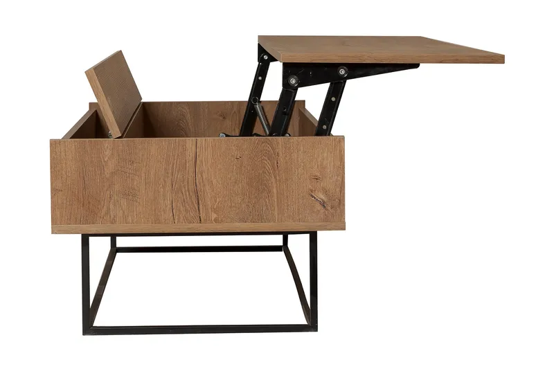 Estremoz Sofabord 120 cm med Oppbevaring Rum - Mørkebrun/Svart - Møbler - Bord - Sofabord & salongbord