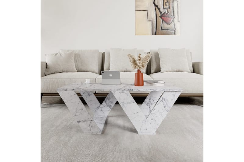 Sofabord Eviren Carrara Marmor - Carrara Marmor - Møbler - Bord - Sofabord & salongbord