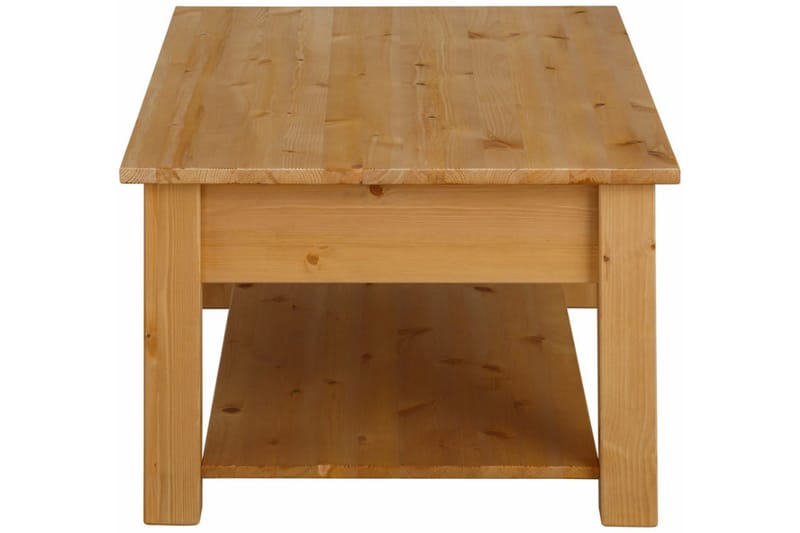 Evonne Sofabord 100 cm med Oppbevaring 2 Skuffer + Hylle - Brun - Møbler - Bord - Sofabord & salongbord - Sofabord med oppbevaring