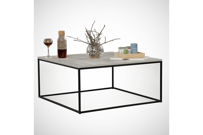 Falan Sofabord 75 cm - Grå/Svart - Møbler - Bord - Sofabord & salongbord