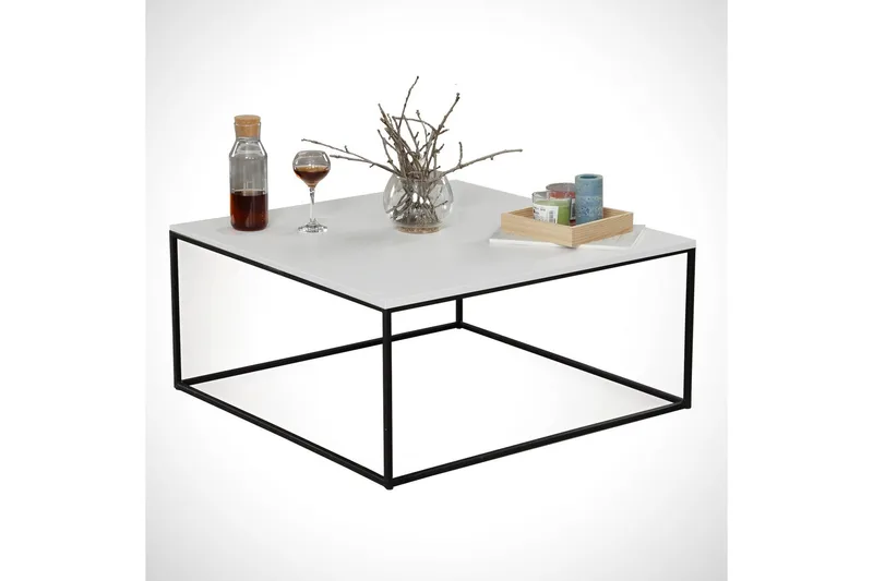 Falan Sofabord 75 cm - Hvit - Møbler - Bord - Sofabord & salongbord