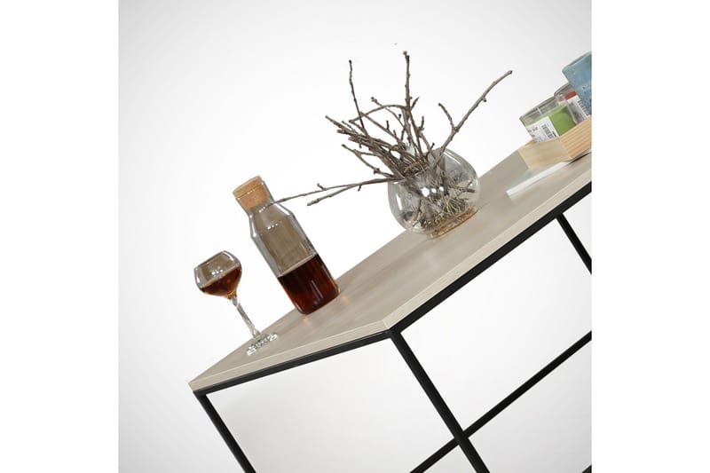 Falan Sofabord 75 cm - Hvit/Svart - Møbler - Bord - Sofabord & salongbord