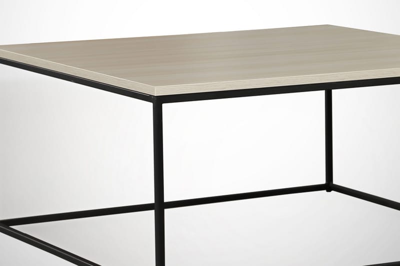 Falan Sofabord 75 cm - Hvit/Svart - Møbler - Bord - Sofabord & salongbord