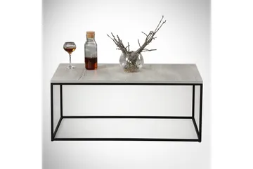 Falan Sofabord 95 cm - Grå/Marmor - Møbler - Bord - Sofabord & salongbord