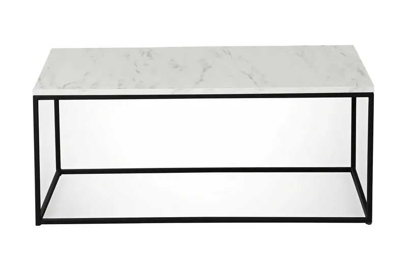 Falan Sofabord 95 cm Marmormønster - Hvit/Svart/Grå - Møbler - Bord - Sofabord & salongbord