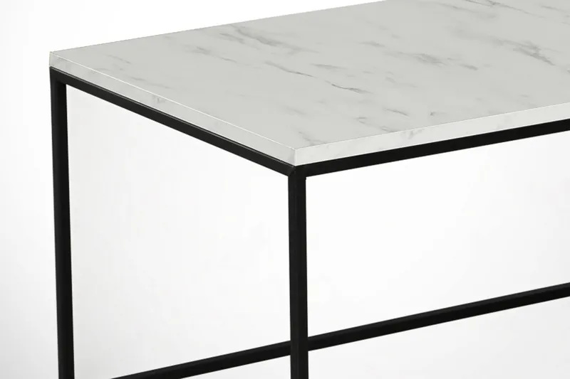 Falan Sofabord 95 cm Marmormønster - Hvit/Svart/Grå - Møbler - Bord - Sofabord & salongbord