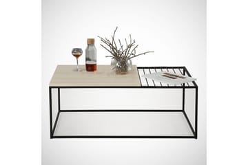 Falan Sofabord 95 cm Ribber - Beige - Møbler - Bord - Sofabord & salongbord