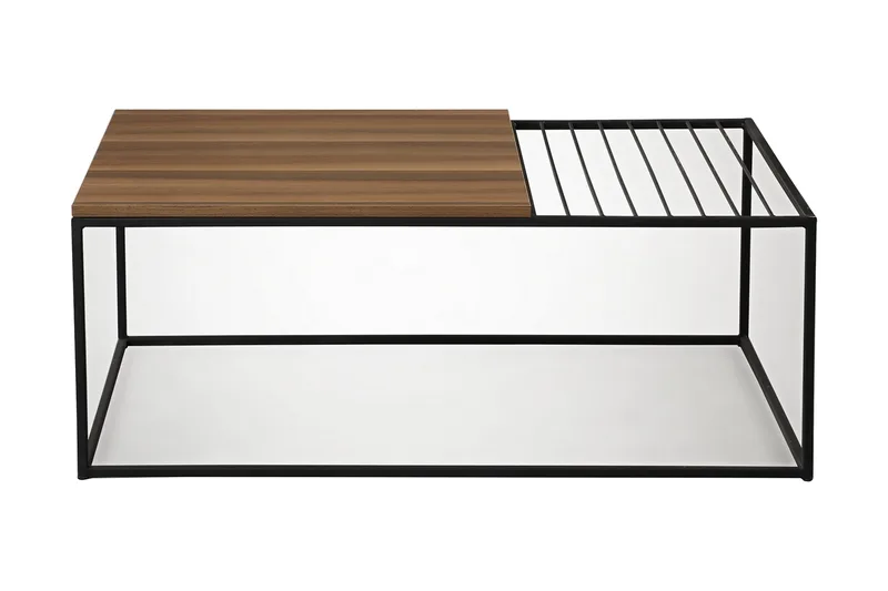 Falan Sofabord 95 cm Ribber, Brun