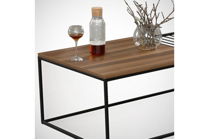 Falan Sofabord 95 cm Ribber - Brun - Møbler - Bord - Sofabord & salongbord