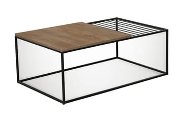 Falan Sofabord 95 cm Ribber - Eik/Brun - Møbler - Bord - Sofabord & salongbord