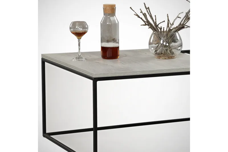 Falan Sofabord 95 cm Ribber - Hvit/Marmor - Møbler - Bord - Sofabord & salongbord