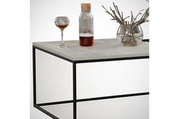 Falan Sofabord 95 cm Ribber - Hvit/Marmor - Møbler - Bord - Sofabord & salongbord