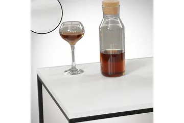 Falan Sofabord 95 cm Ribbor - Hvit/Svart - Møbler - Bord - Sofabord & salongbord