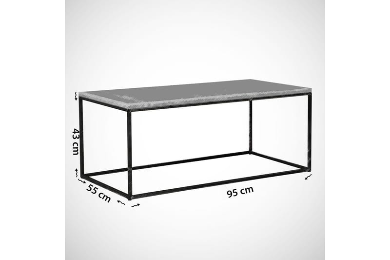 Falan Sofabord 95 X 55 cm Marmormønster - Svart - Møbler - Bord - Sofabord & salongbord